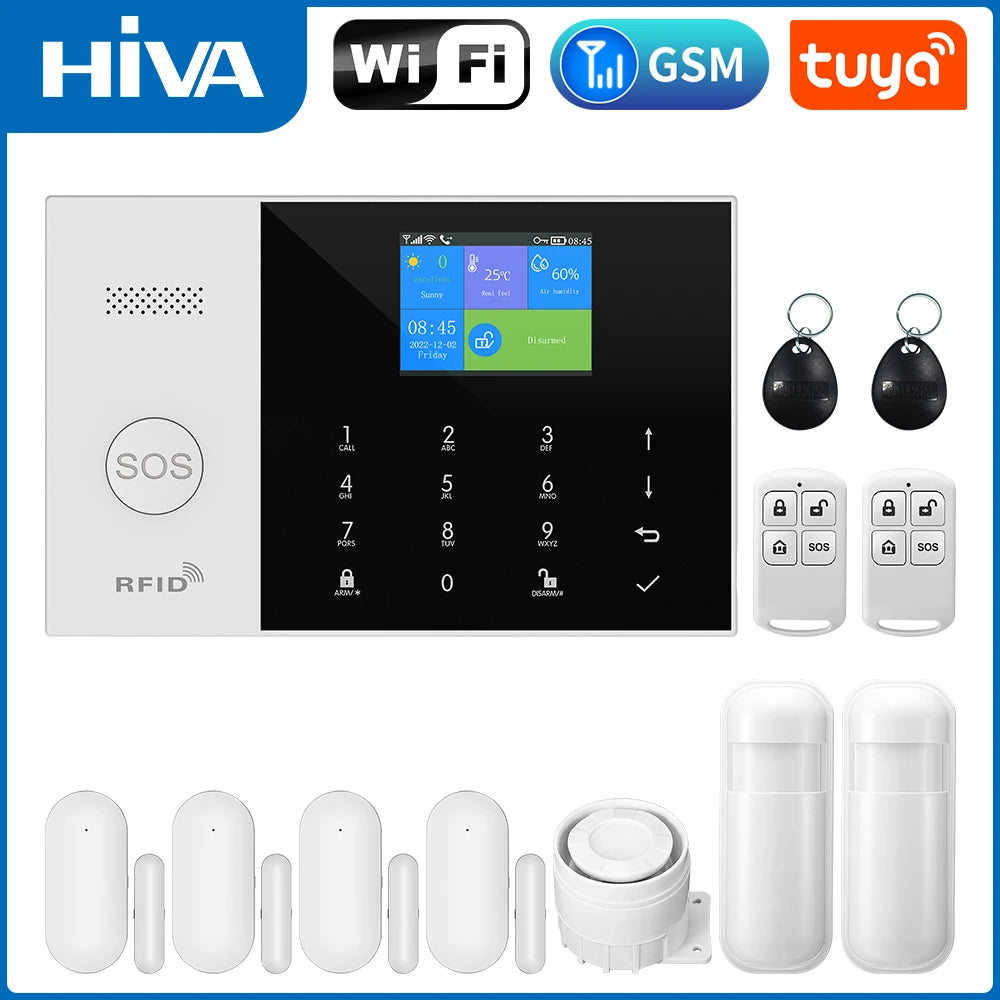 GSM WiFi Alarm System | Motion Sensor, Tuya App Control (PG105) - Merelux Store