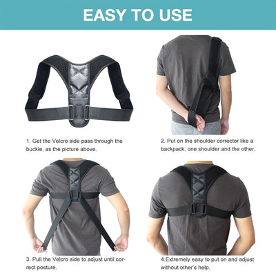 Adjustable Back & Clavicle Brace for Shoulders, Neck & Spine - Merelux Store