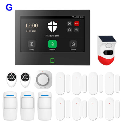 7-inch 4G & WiFi Alarm System | Wireless GSM, Tuya Smart Security Kit - Merelux Store