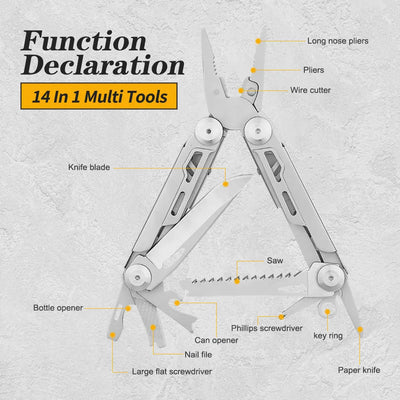 13-in-1 Multi-Purpose Tool | Perfect Gift for Men, Dads & Camping - Merelux Store