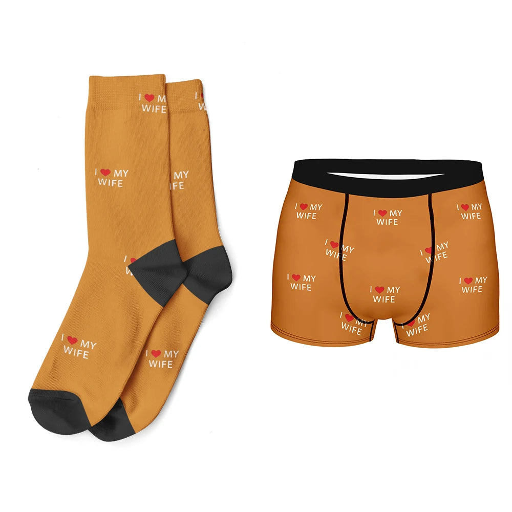 Custom Face Boxer Shorts & Socks (Multi-Color) - Merelux Store