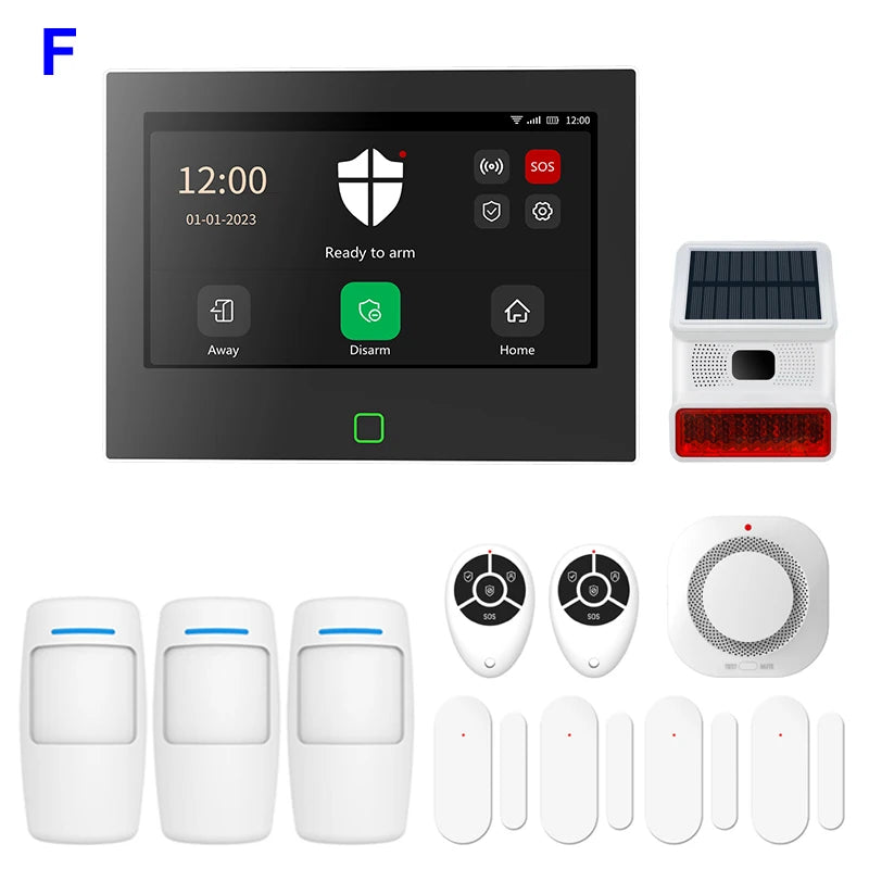 7-inch 4G & WiFi Alarm System | Wireless GSM, Tuya Smart Security Kit - Merelux Store