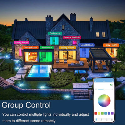 RGB Smart Ceiling Light | LED, WIFI & Bluetooth Control for Living Room - Merelux Store