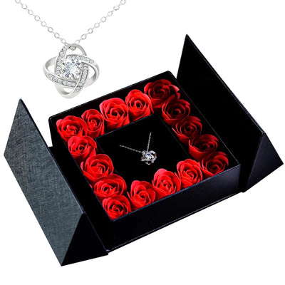Pendant Necklace & Eternal Rose Box | Great for Mother’s Day & Anniversaries - Merelux Store