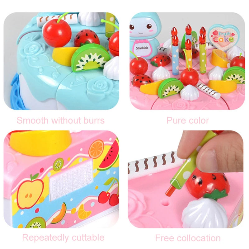 Children’s Pretend Play Kitchen Set | Plastic Cutting Food Toy for Boys & Girls - Merelux Store
