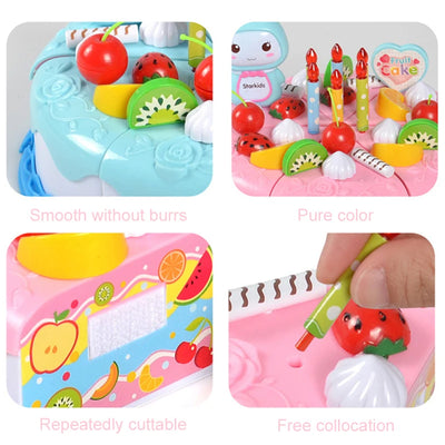 Children’s Pretend Play Kitchen Set | Plastic Cutting Food Toy for Boys & Girls - Merelux Store