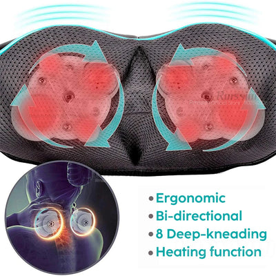 Shiatsu Neck & Shoulder Massager | Heated, Deep Kneading for Neck & Back
