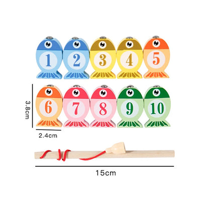 Kids Wooden Fishing Game – Alphabet & Number Learning Toy