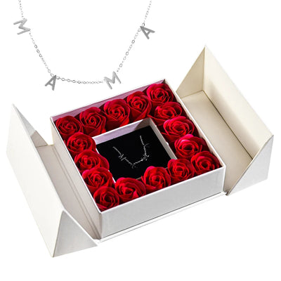 Pendant Necklace & Eternal Rose Box | Great for Mother’s Day & Anniversaries - Merelux Store