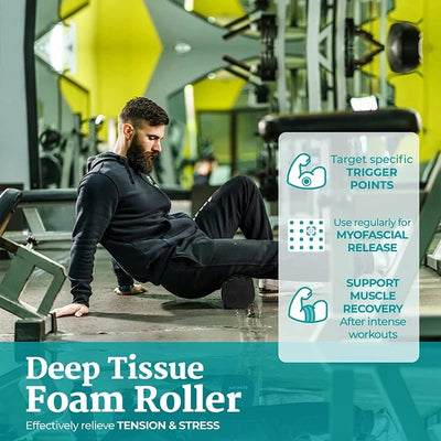 High-Density Massage Foam Roller for Muscle Therapy & Fitness