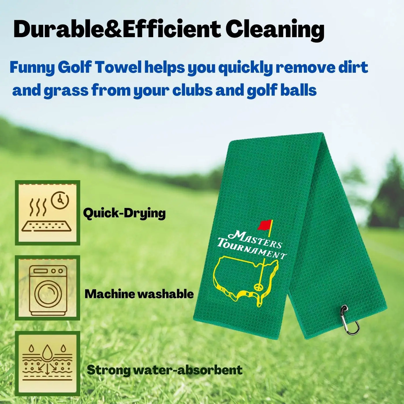 2 Count Christmas Golf Gifts | Embroidered Towels for Golf Bags - Merelux Store
