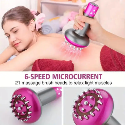 Heated Metal Back Massager & Smart Guasha Brush for Relaxation. - Merelux Store