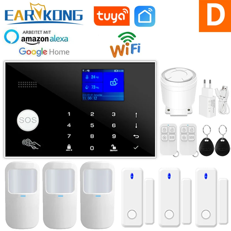 WiFi GSM Alarm System | Motion & Door Sensors, Tuya & Alexa Control - Merelux Store