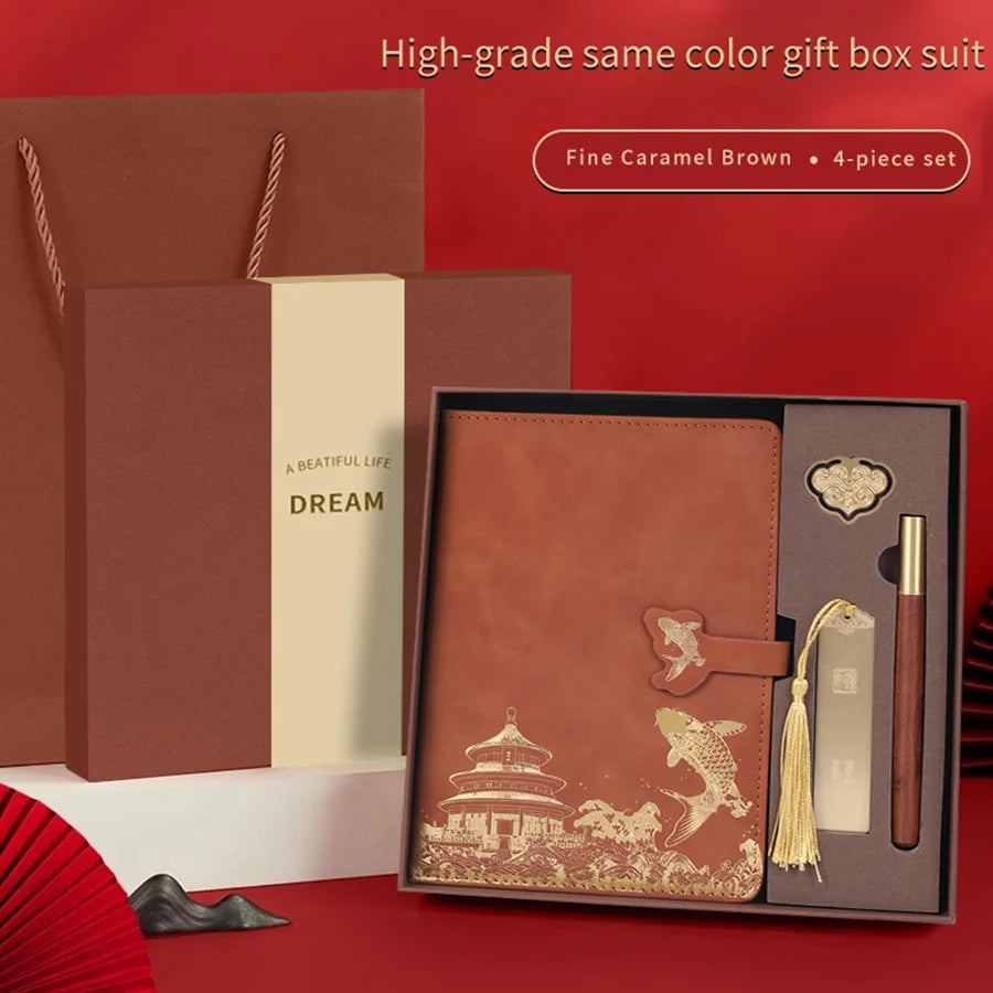Notebook Gift Set – Premium Box with Bookmark & Pen - Merelux Store