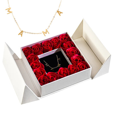 Pendant Necklace & Eternal Rose Box | Great for Mother’s Day & Anniversaries - Merelux Store