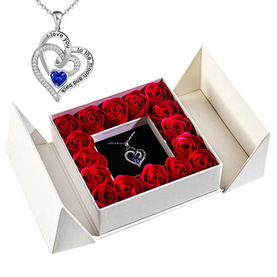 Pendant Necklace & Eternal Rose Box | Great for Mother’s Day & Anniversaries - Merelux Store
