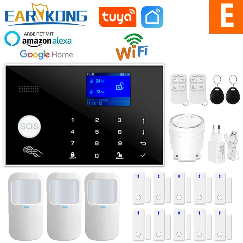 WiFi GSM Alarm System | Motion & Door Sensors, Tuya & Alexa Control - Merelux Store