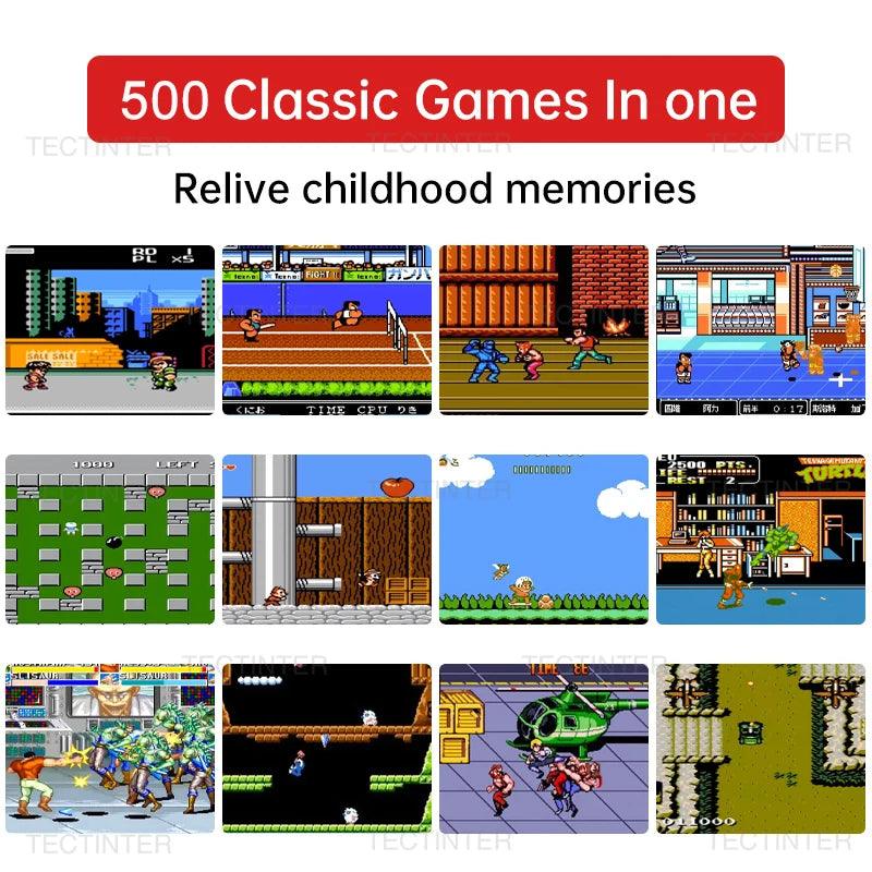 Retro Mini Game Console – 500 Games, 3.0" LCD - Merelux Store