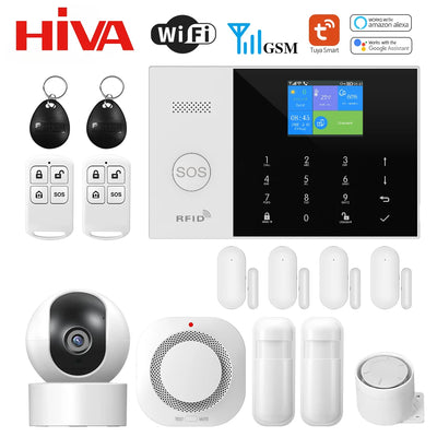 GSM WiFi Home Alarm System | Motion Sensor, Tuya SmartLife App (PG105) - Merelux Store
