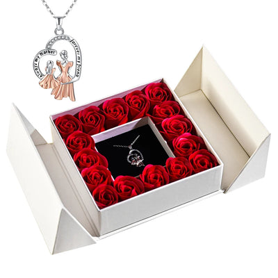 Pendant Necklace & Eternal Rose Box | Great for Mother’s Day & Anniversaries - Merelux Store