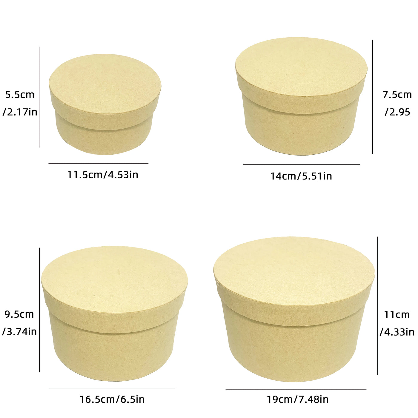 Yellow Gift Box Set | Round Nesting Boxes for Birthdays & Weddings - Merelux Store