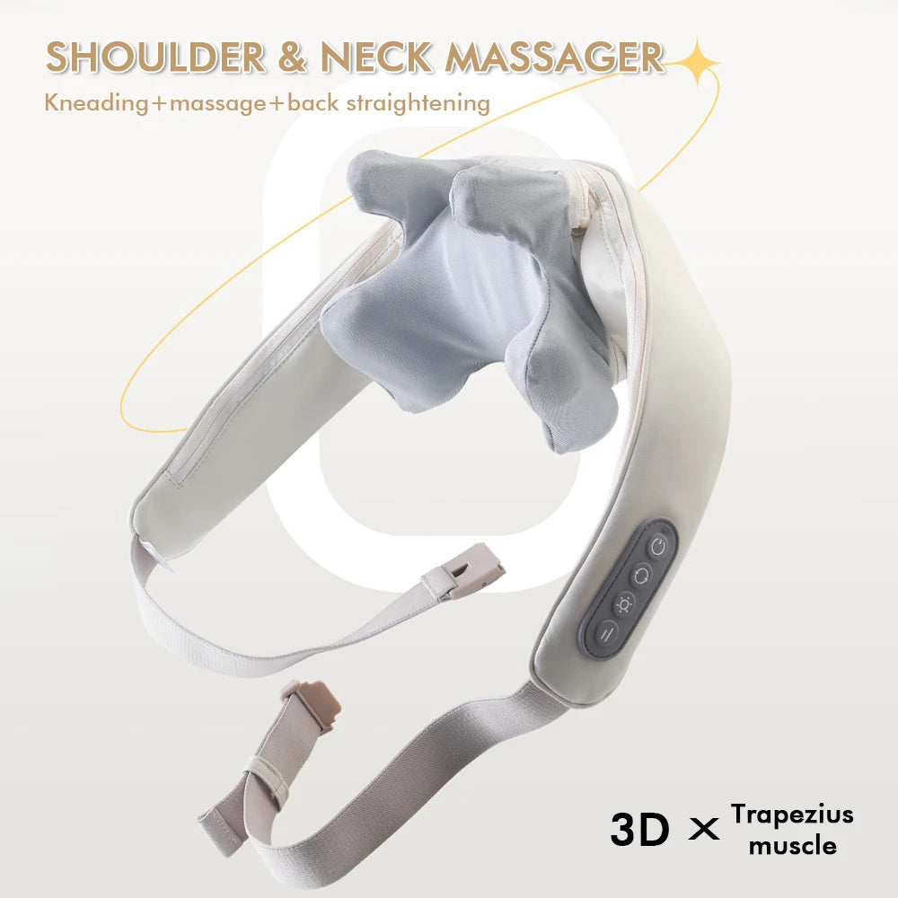 Foreverlily Wireless Neck & Back Kneading Massager. - Merelux Store