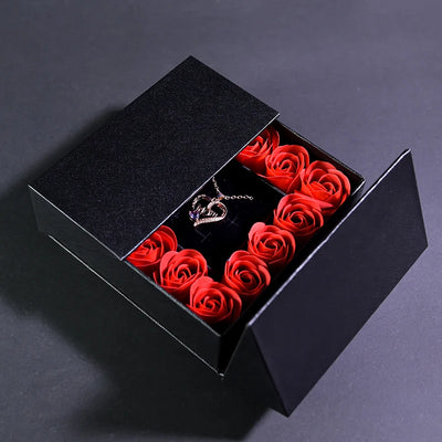 Pendant Necklace & Eternal Rose Box | Great for Mother’s Day & Anniversaries - Merelux Store