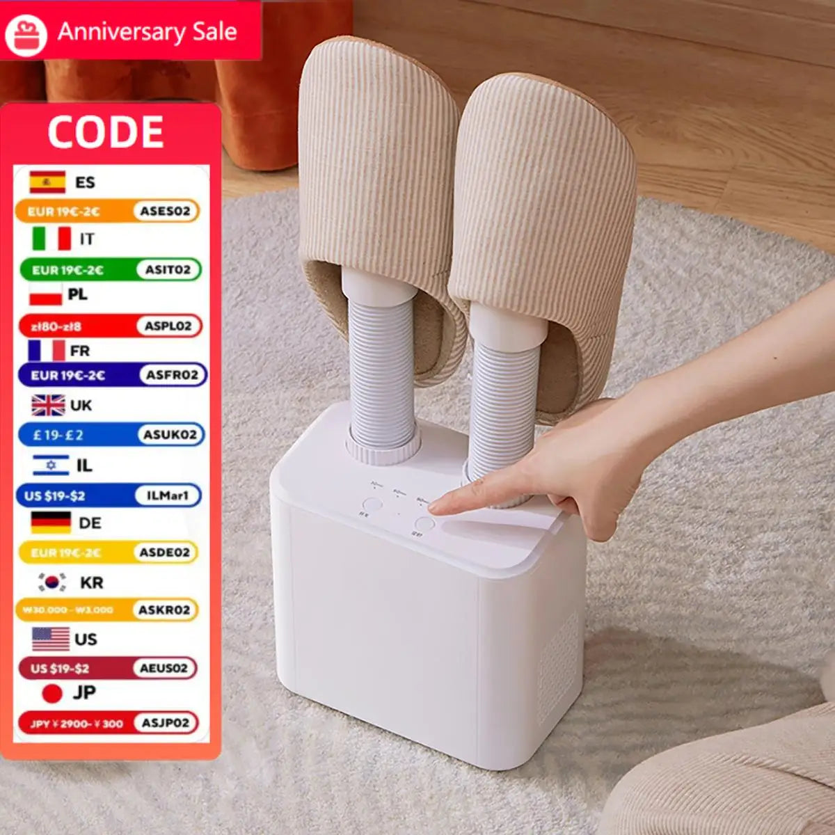 1 Smart Home Deodorizer, Foot Warmer, Shoe Dryer - Merelux Store