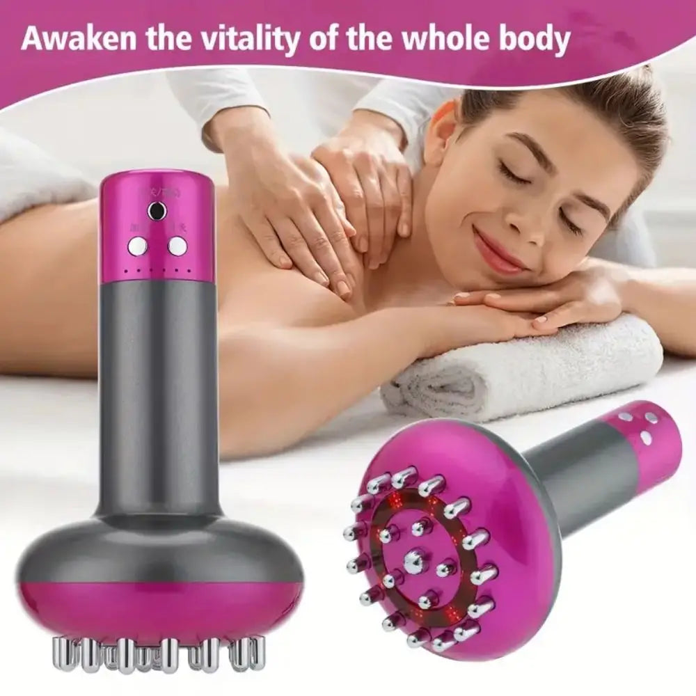 Heated Metal Back Massager & Smart Guasha Brush for Relaxation. - Merelux Store