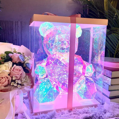 Gift Box Glowing Teddy Bear Dolls, Creative & Colorful, Ideal for Girlfriend - Merelux Store
