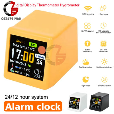 Smart WiFi Weather Station | Temp, Humidity, and Alarm Clock - Merelux Store