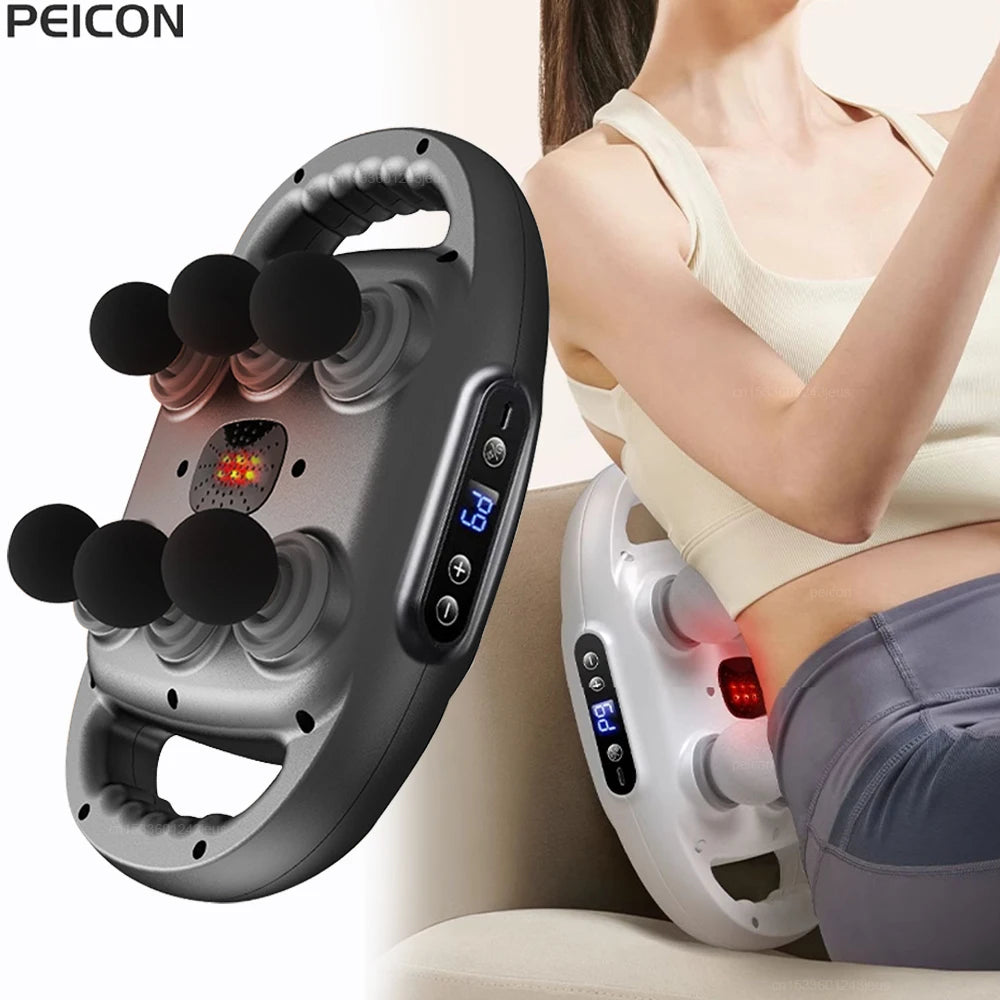 Fascia Massage Gun | 6-Head High-Frequency Muscle & Shoulder Relief - Merelux Store