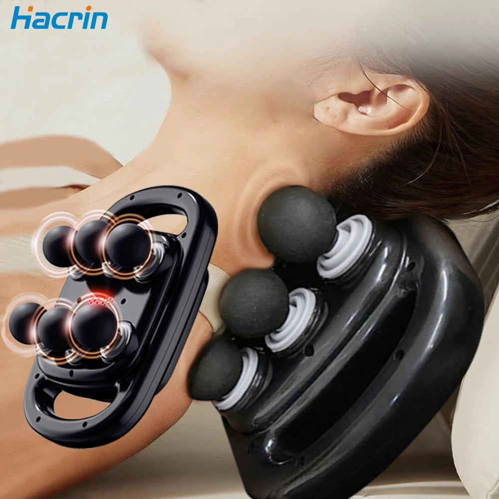 Fascia Gun High-Frequency Muscle Massager 6 Heads for Neck & Shoulder Relief - Merelux Store