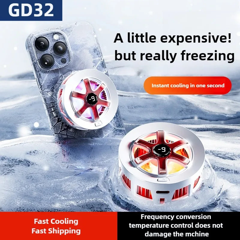 GD32 Magnetic Phone Cooler | Semiconductor Cooling Fan for iOS & Android - Merelux Store