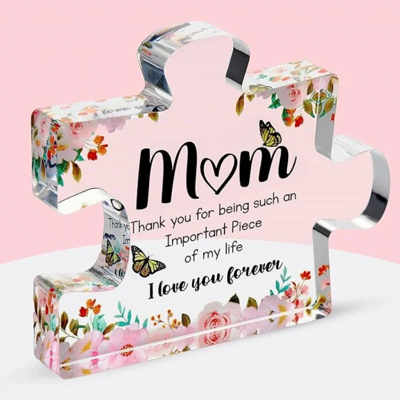 Gifts for Mom - Cute Engraved Acrylic Block Puzzle Piece - Merelux Store