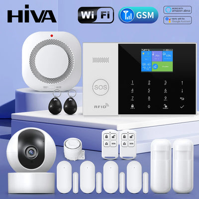 GSM WiFi Home Alarm System | Motion Sensor, Tuya SmartLife App (PG105) - Merelux Store