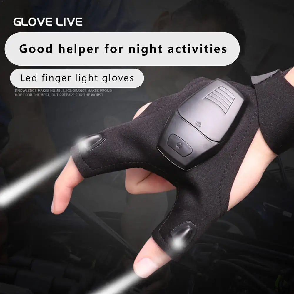 LED Flashlight Gloves | Rechargeable, Perfect for Fishing, Camping & Gifts - Merelux Store