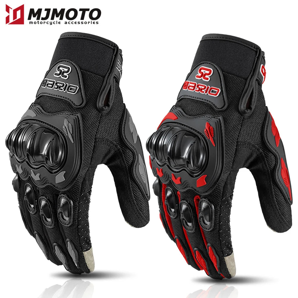 Breathable Full-Finger Motorcycle Gloves | Non-Slip, Touch Screen - Merelux Store