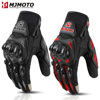 Breathable Full-Finger Motorcycle Gloves | Non-Slip, Touch Screen - Merelux Store