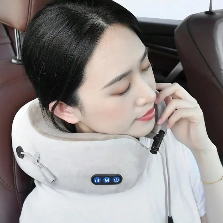 U-Shaped Electric Neck Massager | Heated Memory Foam Pillow - Merelux Store