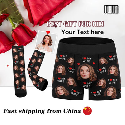 Funny personalized boxer briefs with face print – ideal for Valentine’s Day