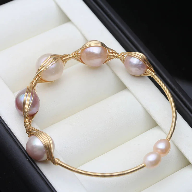 14k Gold-Plated Pearl Bracelet for Women | Perfect Gift for Mom - Merelux Store