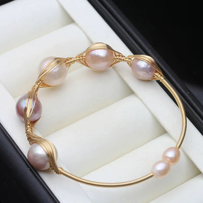 14k Gold-Plated Pearl Bracelet for Women | Perfect Gift for Mom - Merelux Store