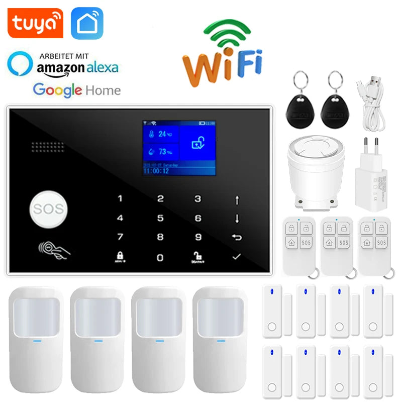 WiFi GSM Alarm System | Motion & Door Sensors, Tuya & Alexa Control - Merelux Store
